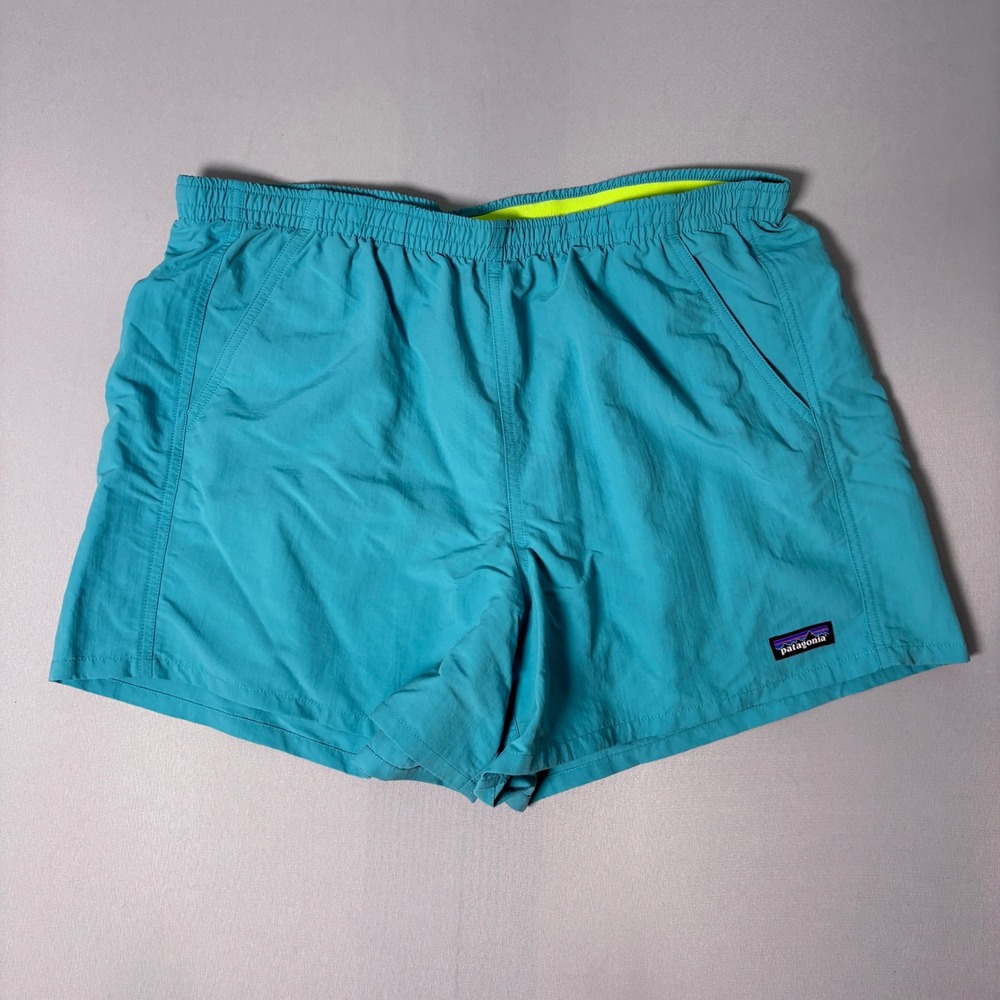 Patagonia Baggies Shorts Mens Large Teal Blue 5 Inch Inseam 57021